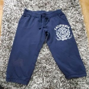 Blue capri sweat panys